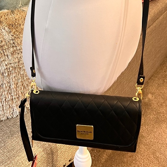 Crossbody Quilted Black Wallet - Picture 2 of 6